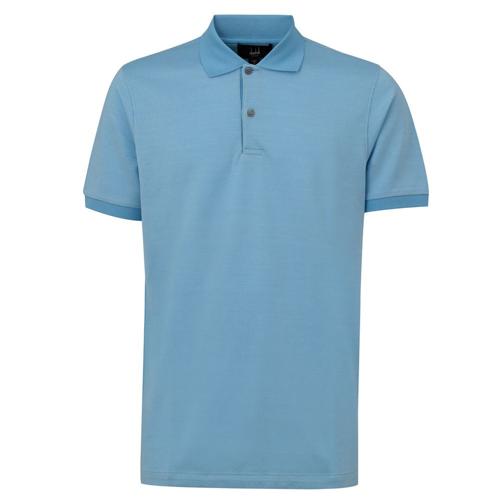 Polo Dunhill jacquard bleu ciel
