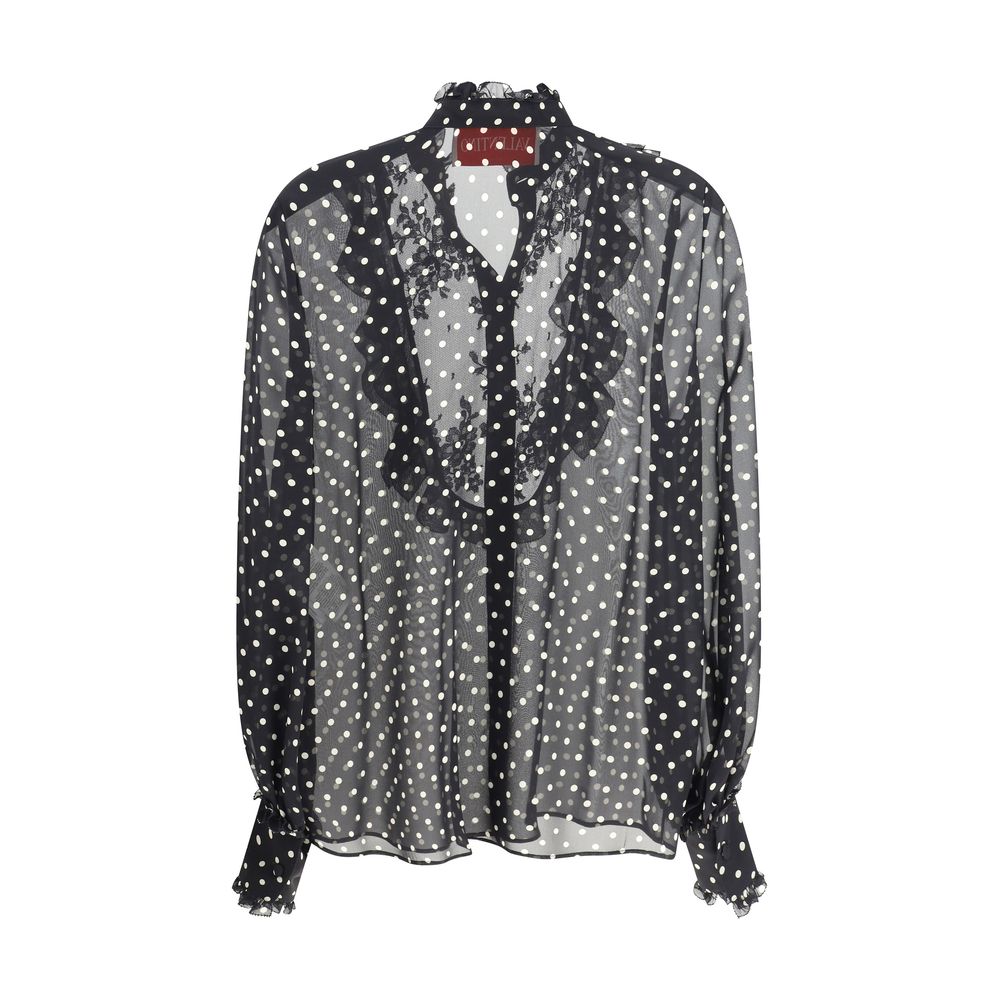 Chemisier Valentino à pois semi-transparent