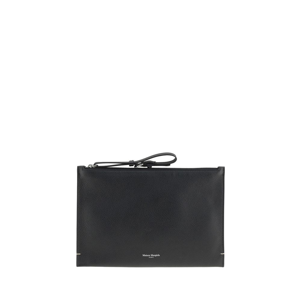 Pochette Maison Margiela cuir noire