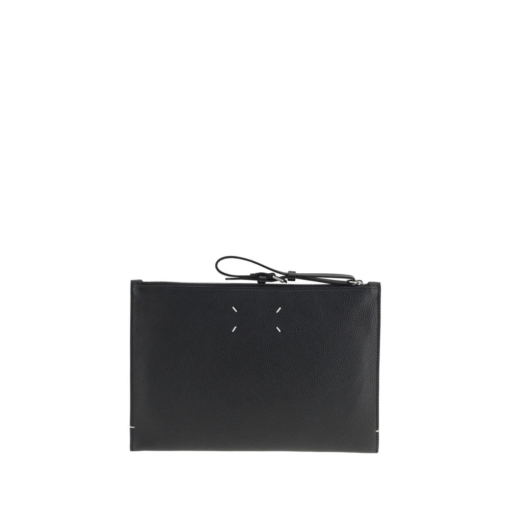 Pochette Maison Margiela cuir noire