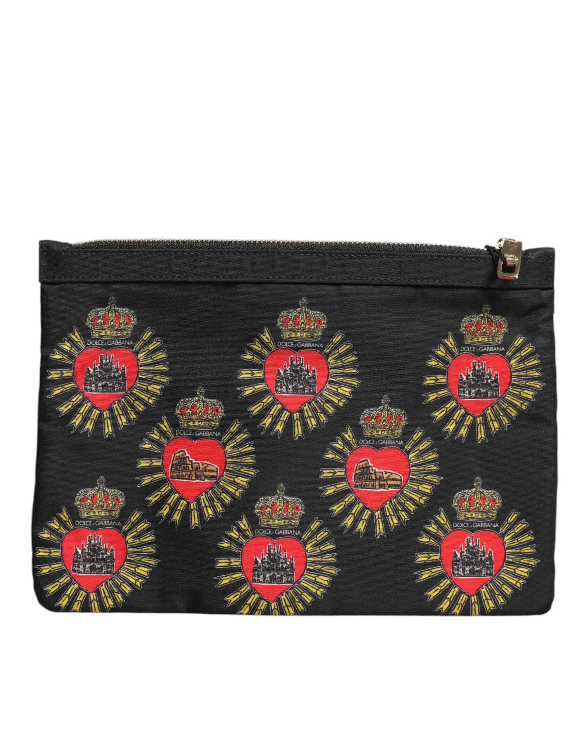 Pochette Dolce & Gabbana Sacred Heart noire rouge Dolce & Gabbana