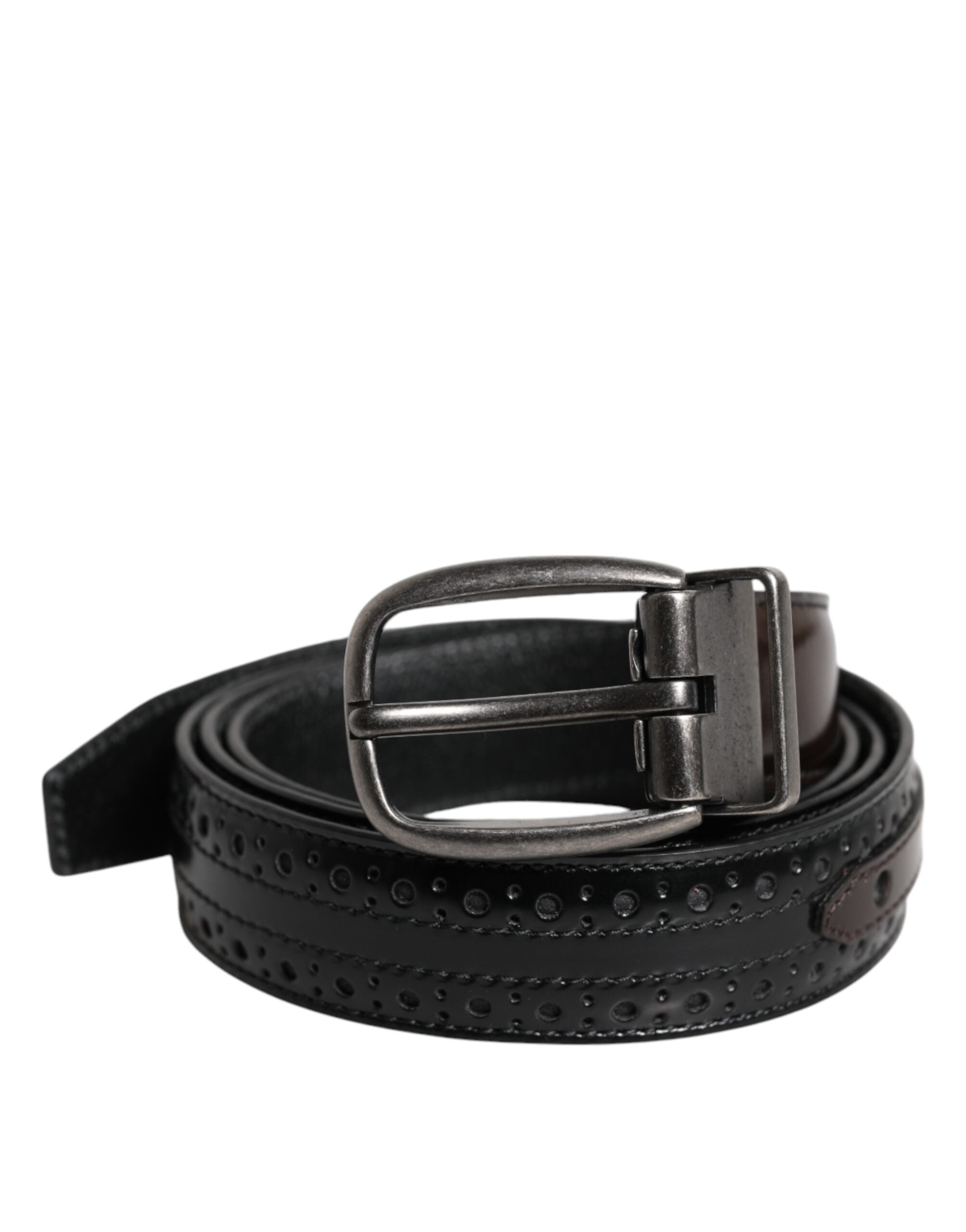 Ceinture Dolce & Gabbana en cuir noire et brune