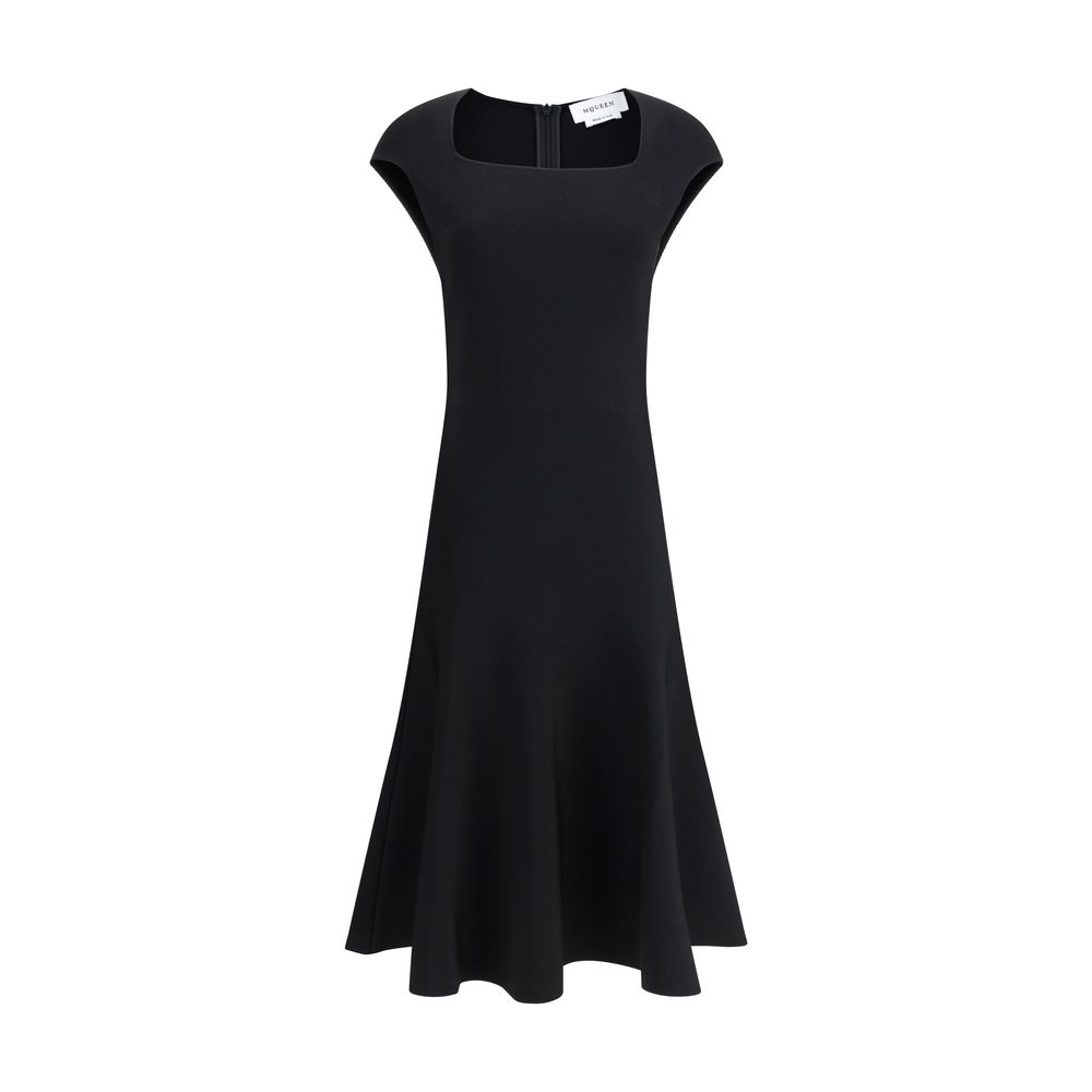 Robe Alexander McQueen mini évasée noire