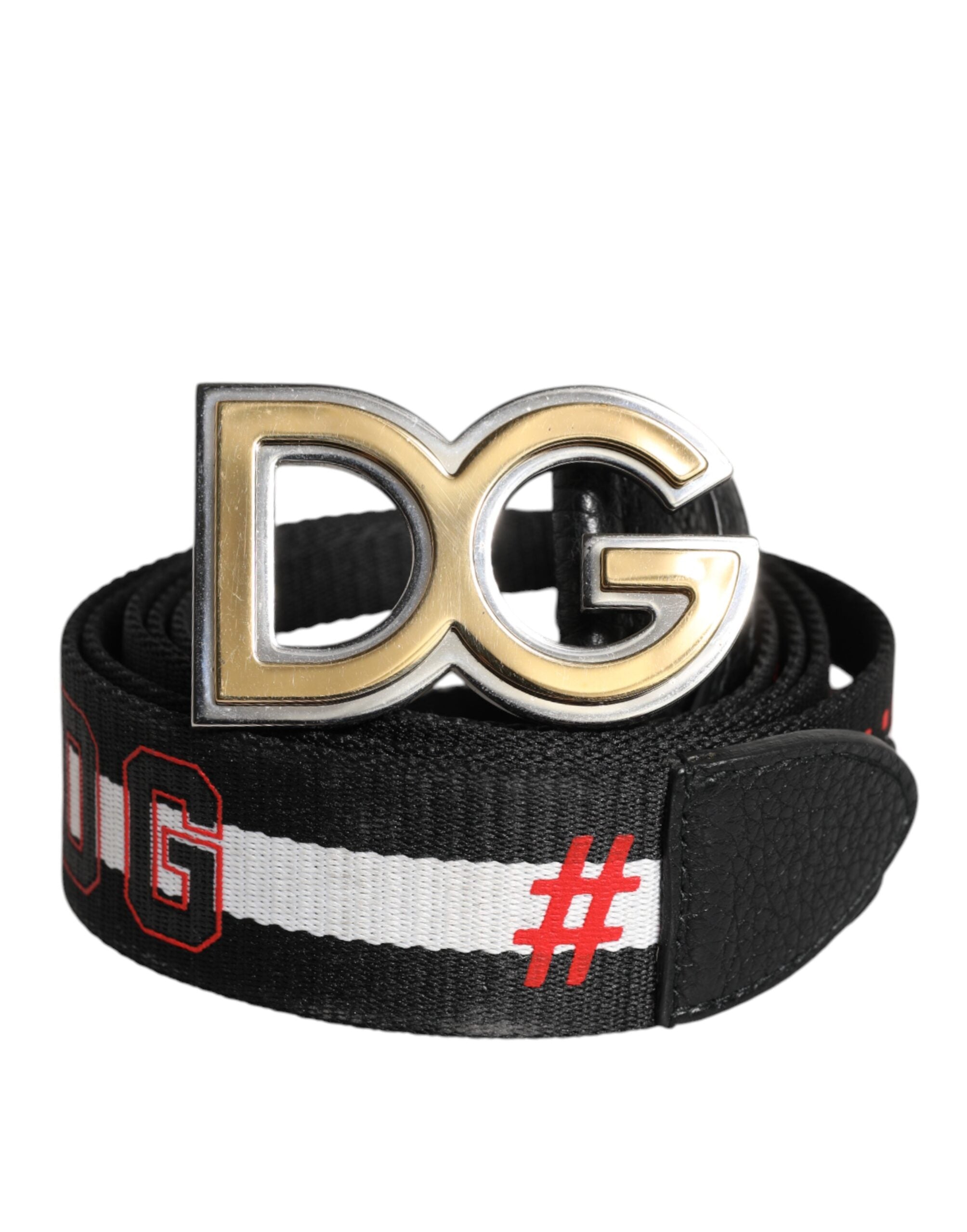 Ceinture Dolce & Gabbana avec boucle métal noire et blanche