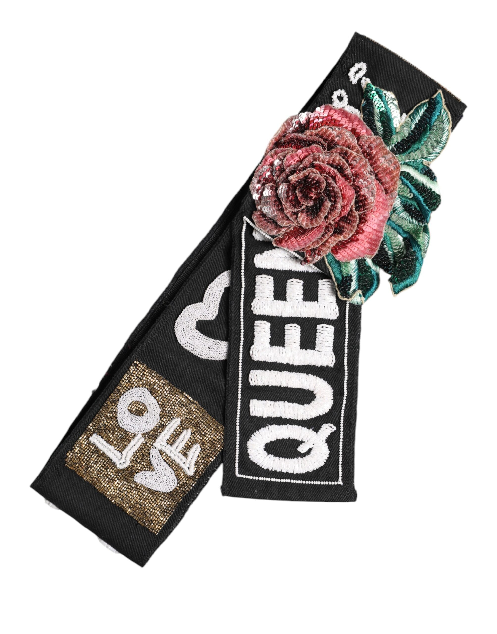 Ceinture Dolce & Gabbana multicolore noire