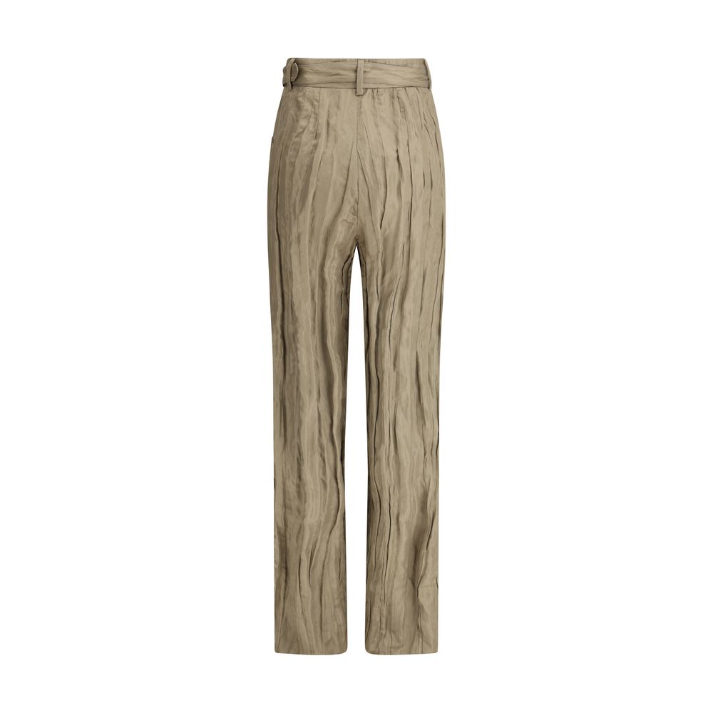 Pantalons Gabriela Hearst Norman métallisés