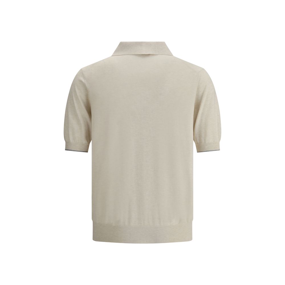 Polo Cruciani classique blanc