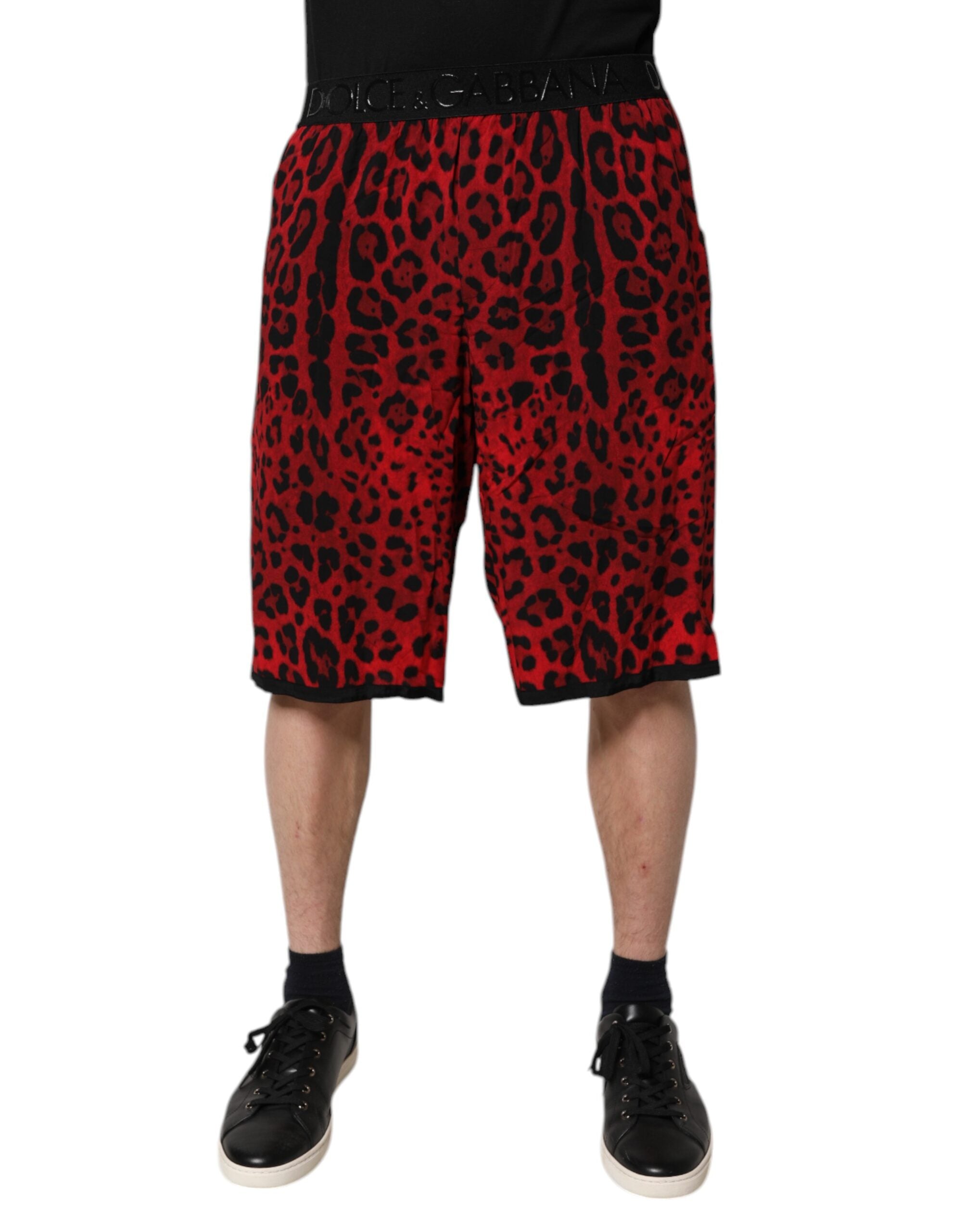 Shorts Dolce & Gabbana rouge léopard