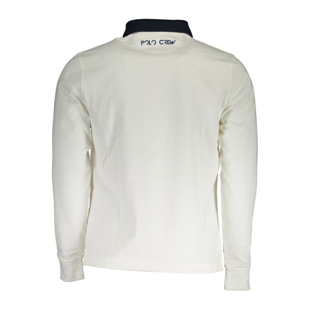 Polo La Martina long col blanc