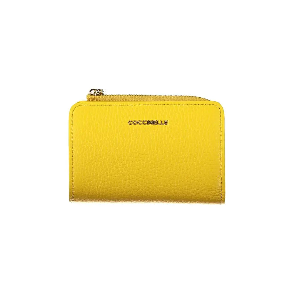 Portefeuille Coccinelle Metallic Soft jaune Coccinelle