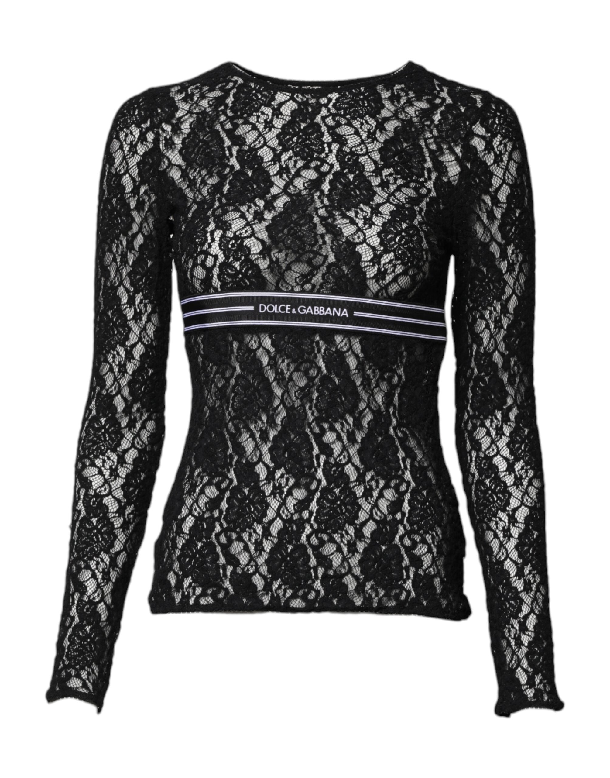 Pull DOLCE & GABBANA à manches longues noir