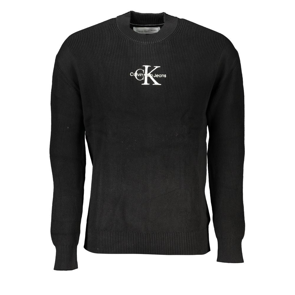 Pull Calvin Klein col rond noir