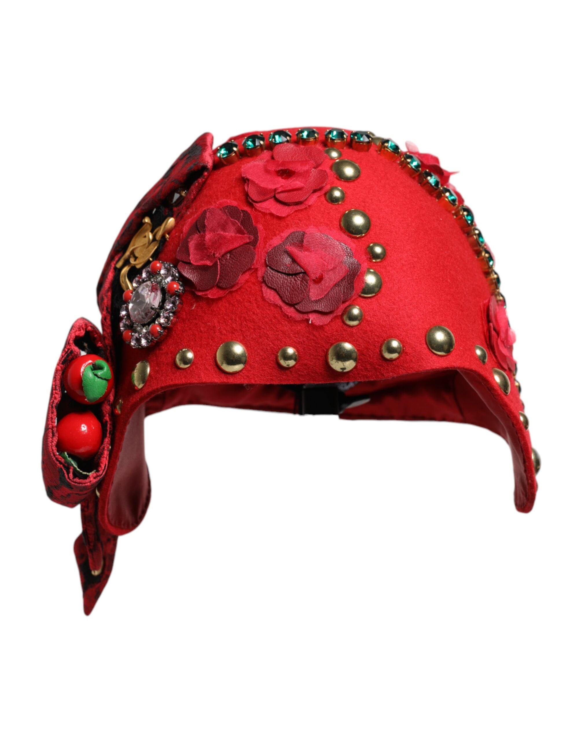 Broche à fleurs DOLCE & GABBANA rouges