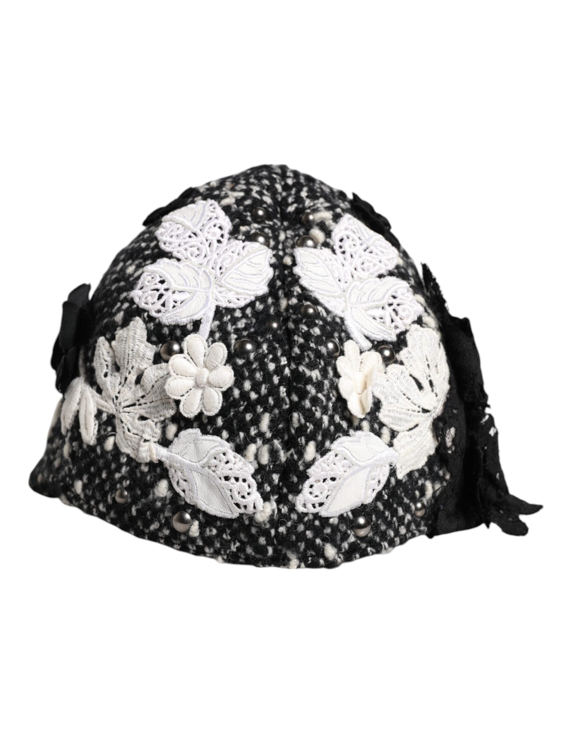 Chapeau cloche Dolce & Gabbana noir floral
