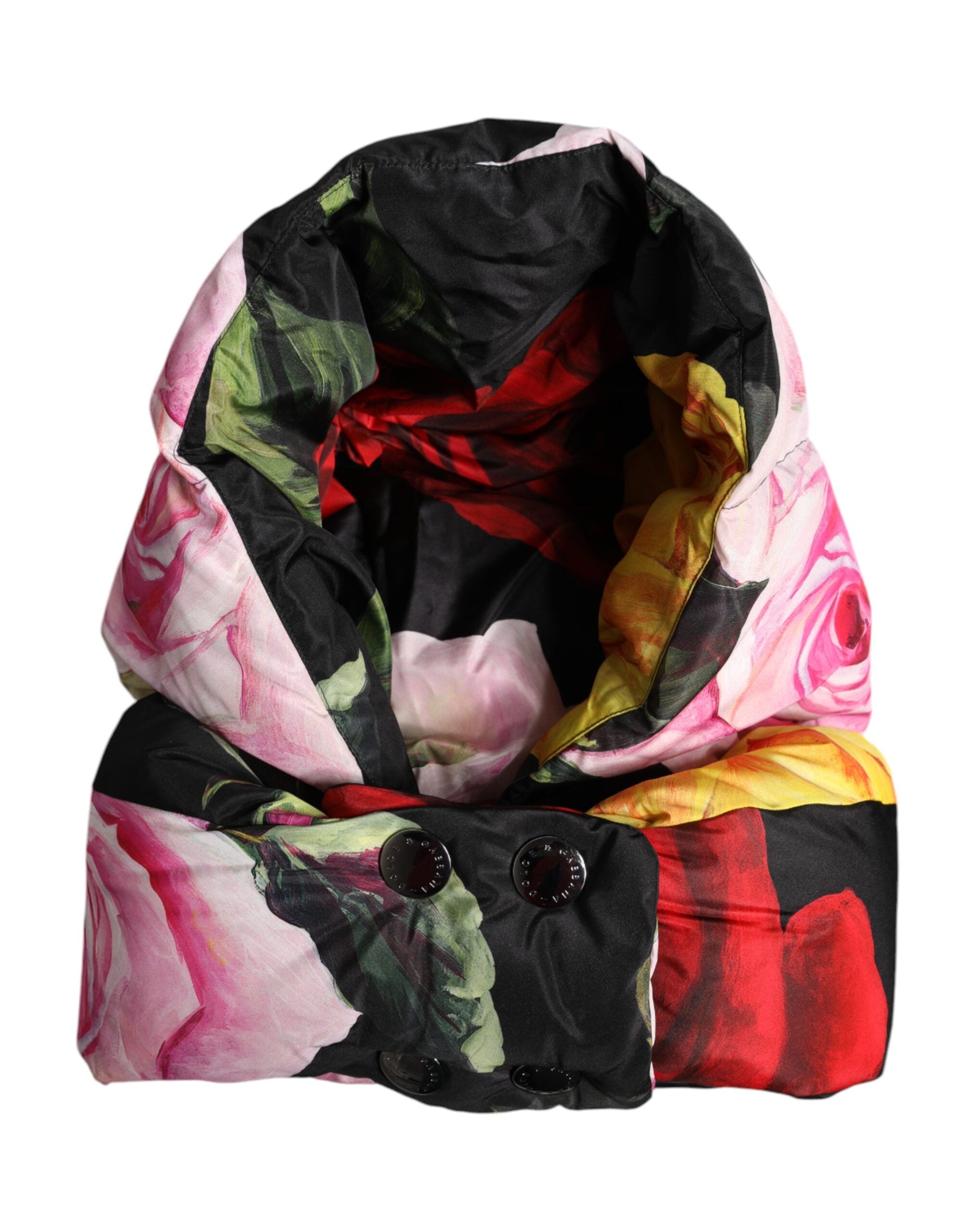 Chapeau enveloppant Dolce & Gabbana noir fleuri