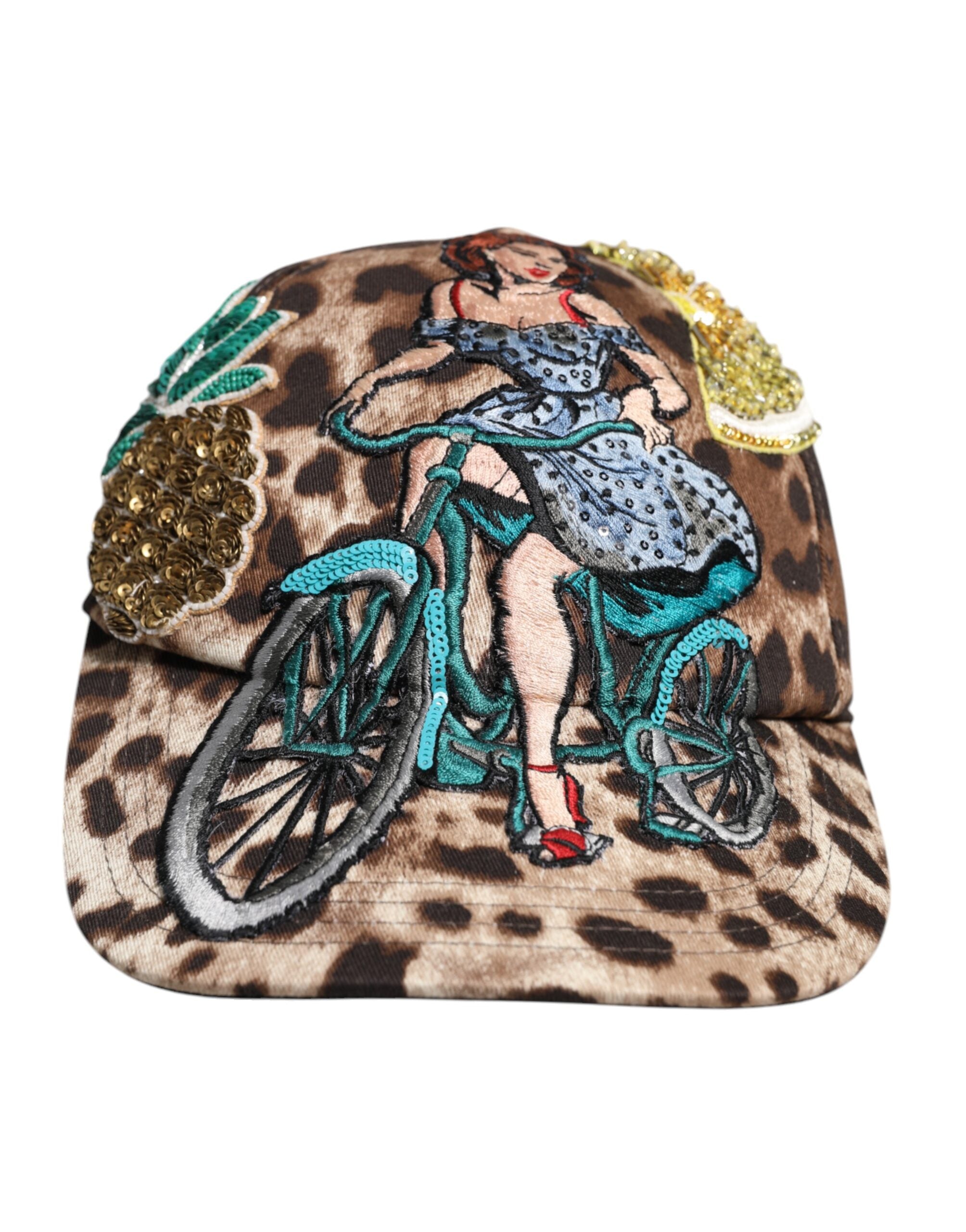 Casquette Dolce & Gabbana léopard brune