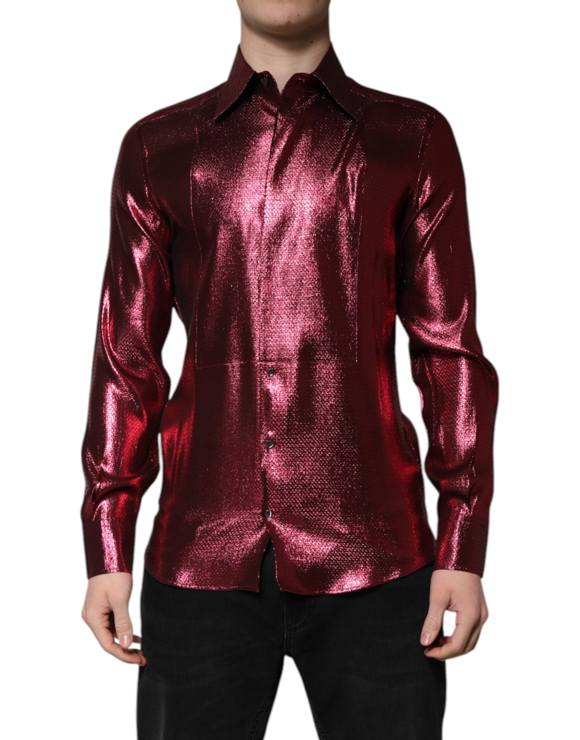 Chemise Dolce & Gabbana GOLD rouge métallique