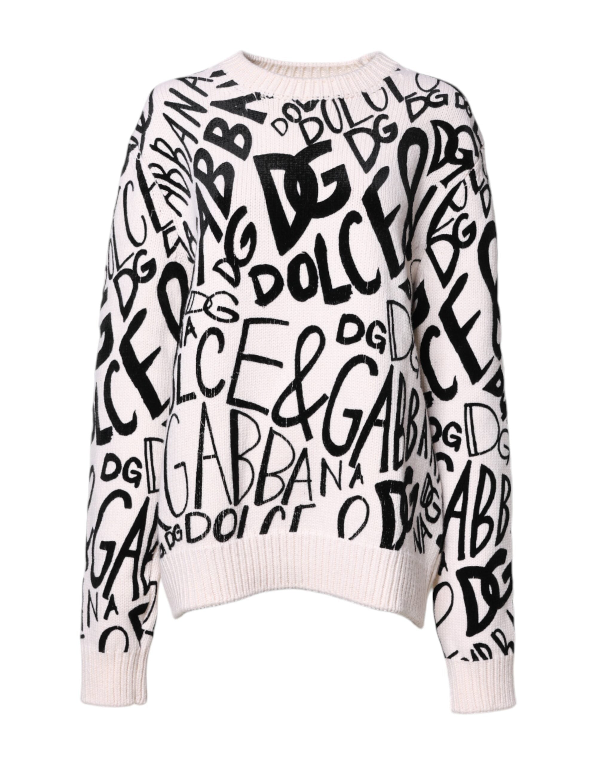 Pull Dolce & Gabbana logo noir et blanc