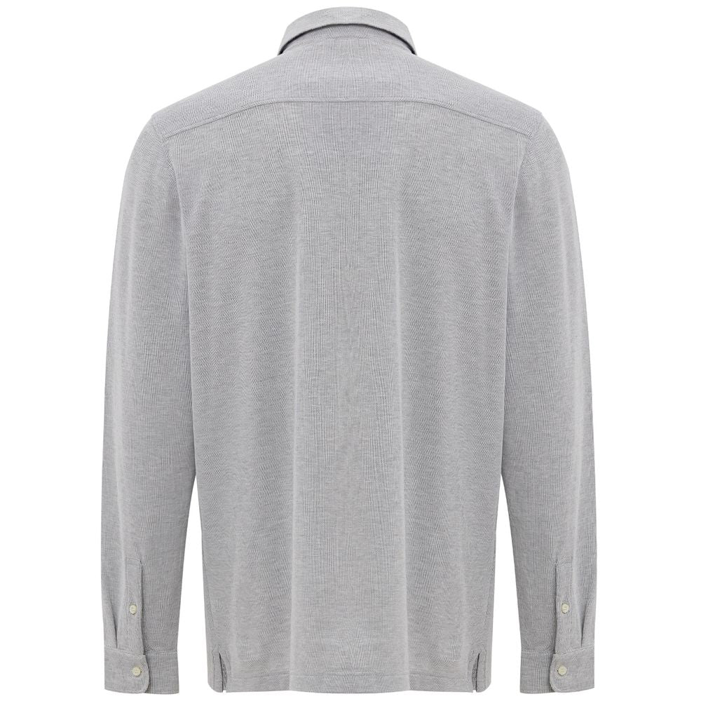 Chemise Corneliani à col classique grise