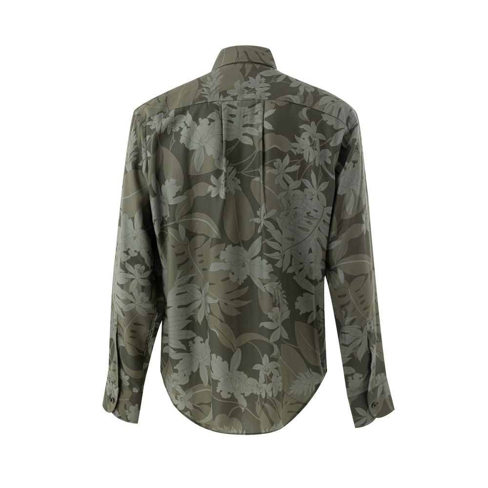 Chemise Tom Ford imprimé floral verte