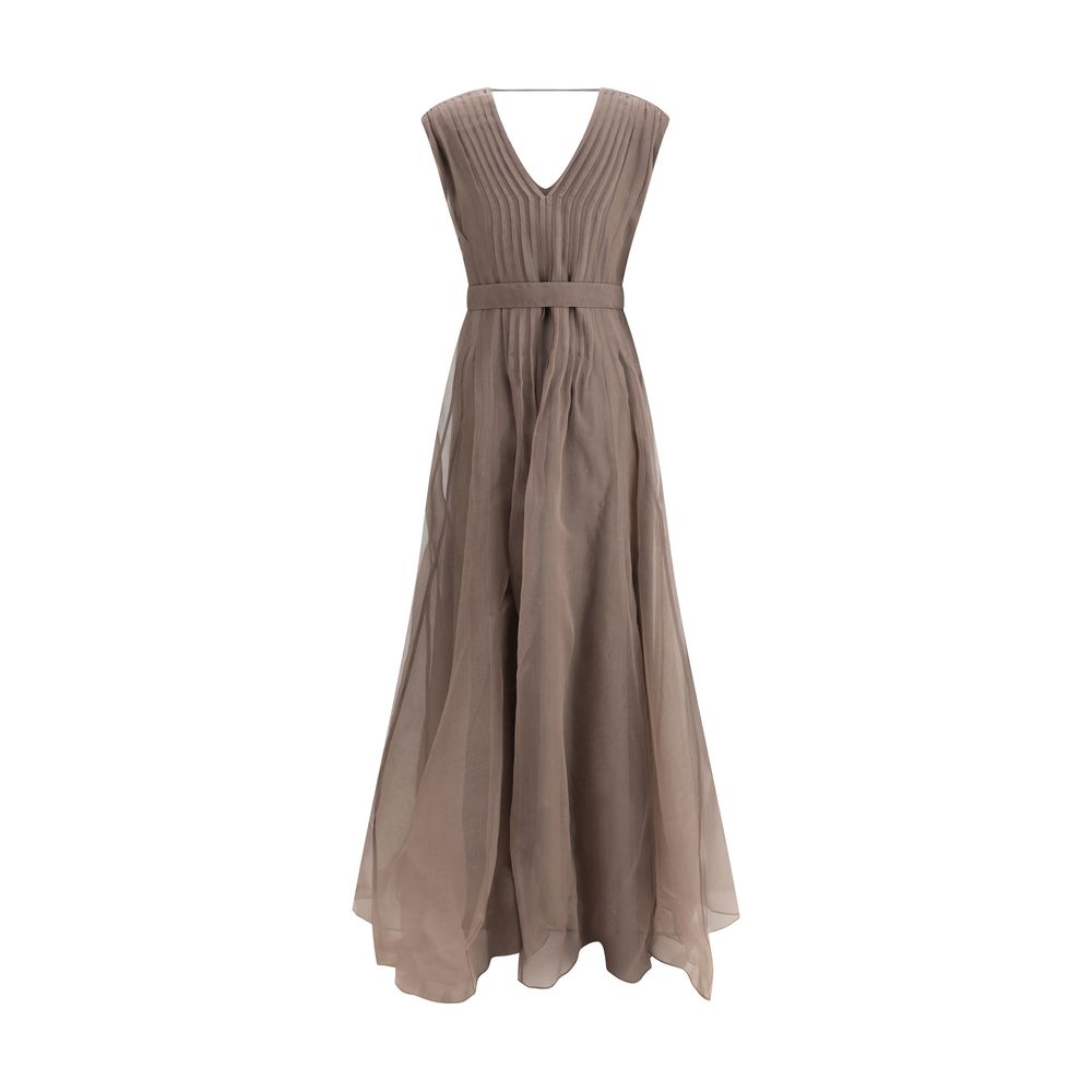 Robe longue Brunello Cucinelli soie noire