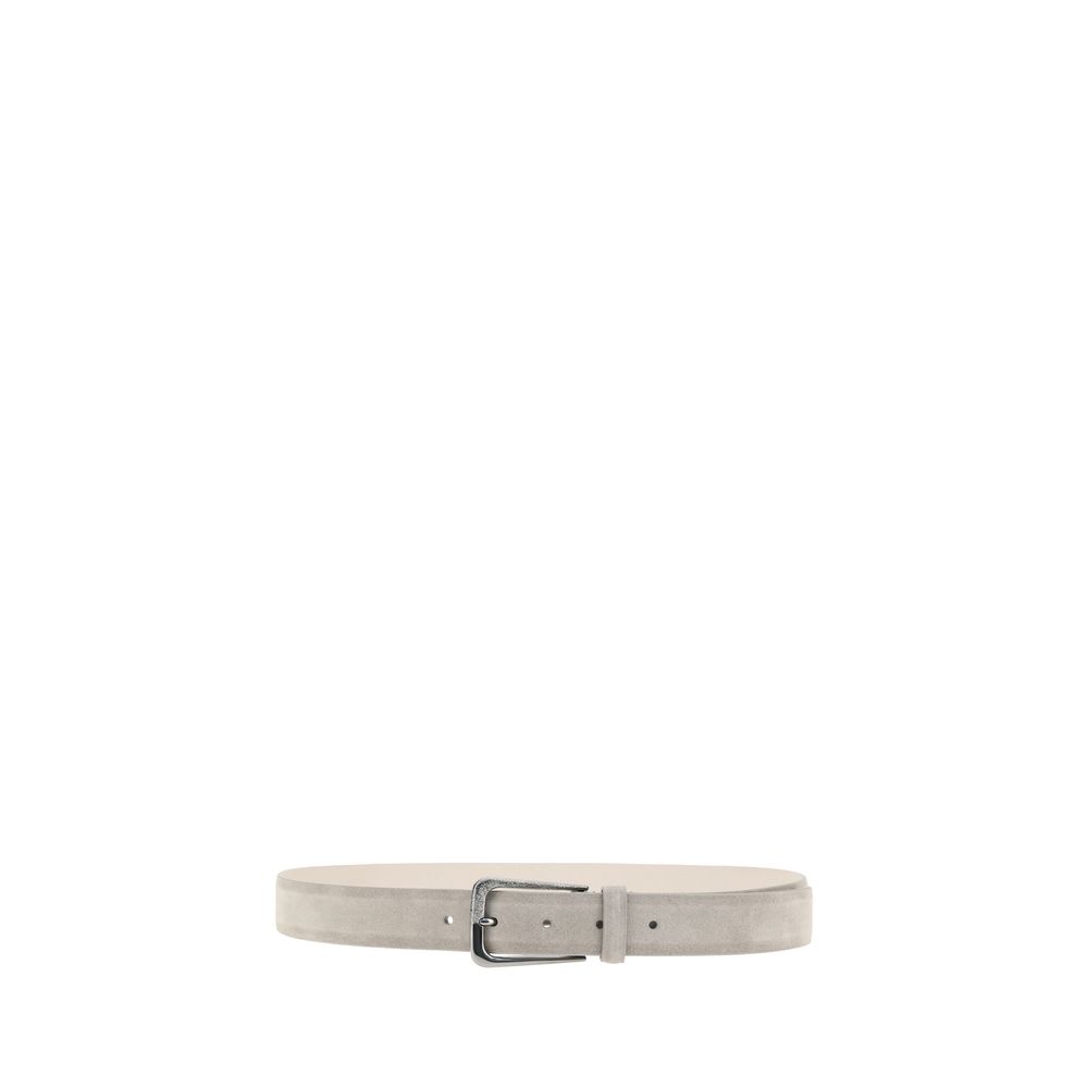 Ceinture Brunello Cucinelli en cuir taupe