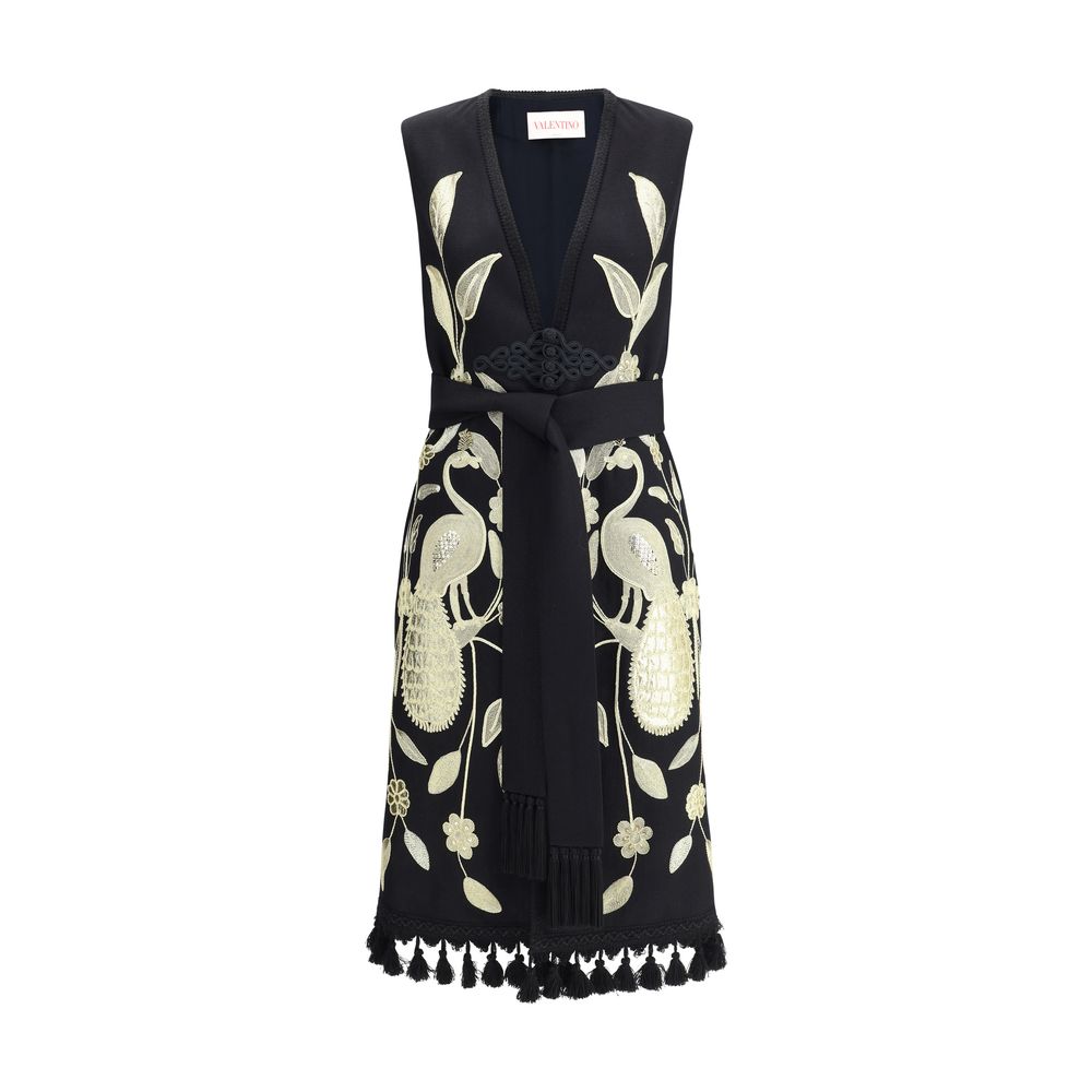 Gilet Valentino brodé noir