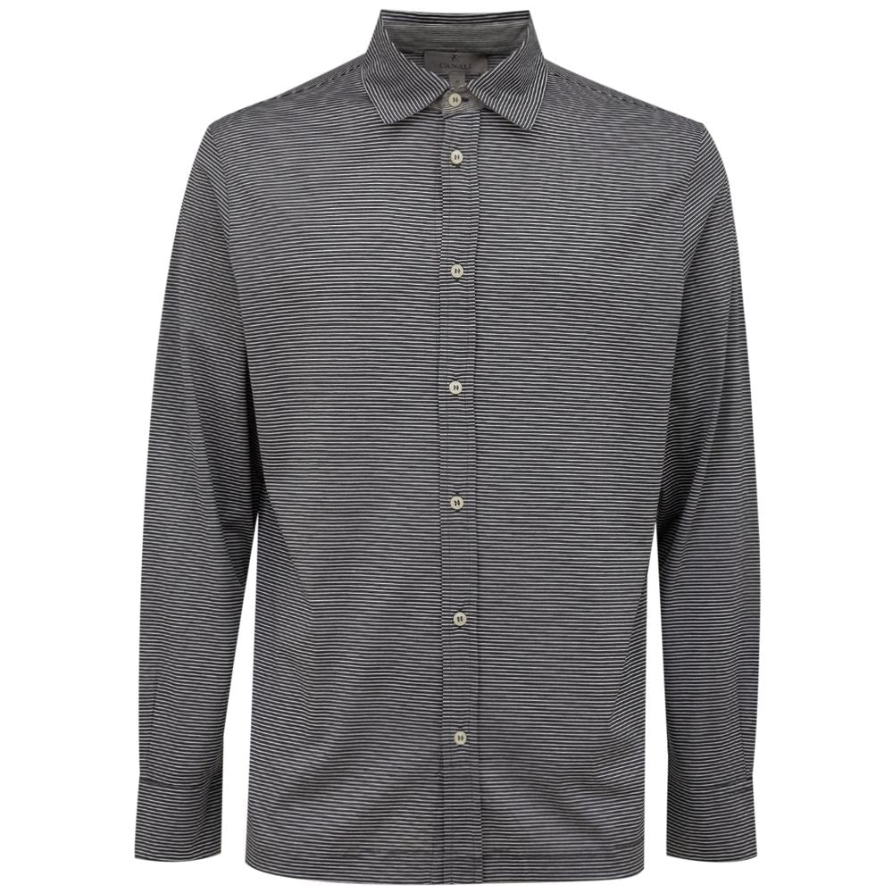 Chemise Canali à rayures grises