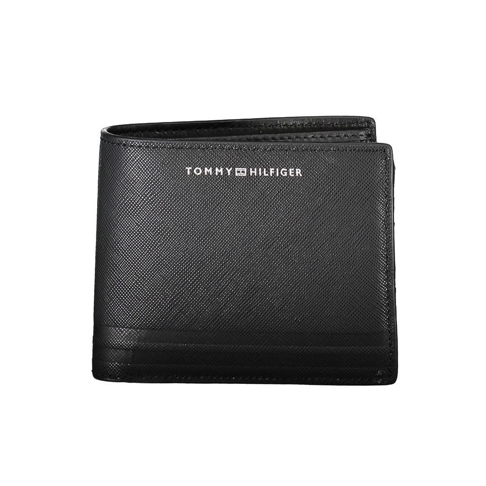 Portefeuille Tommy Hilfiger en cuir noir