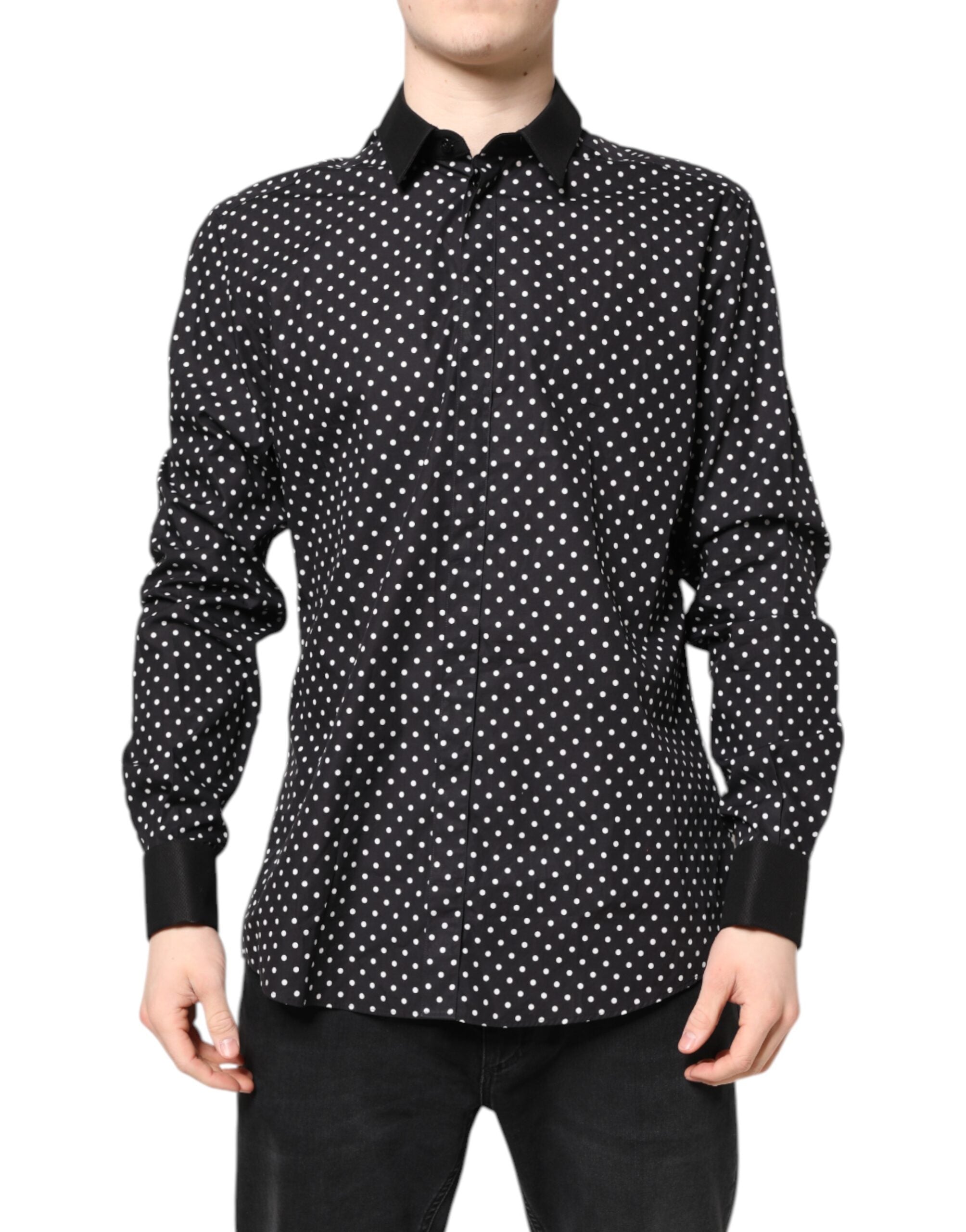 Chemise Dolce & Gabbana noire à pois