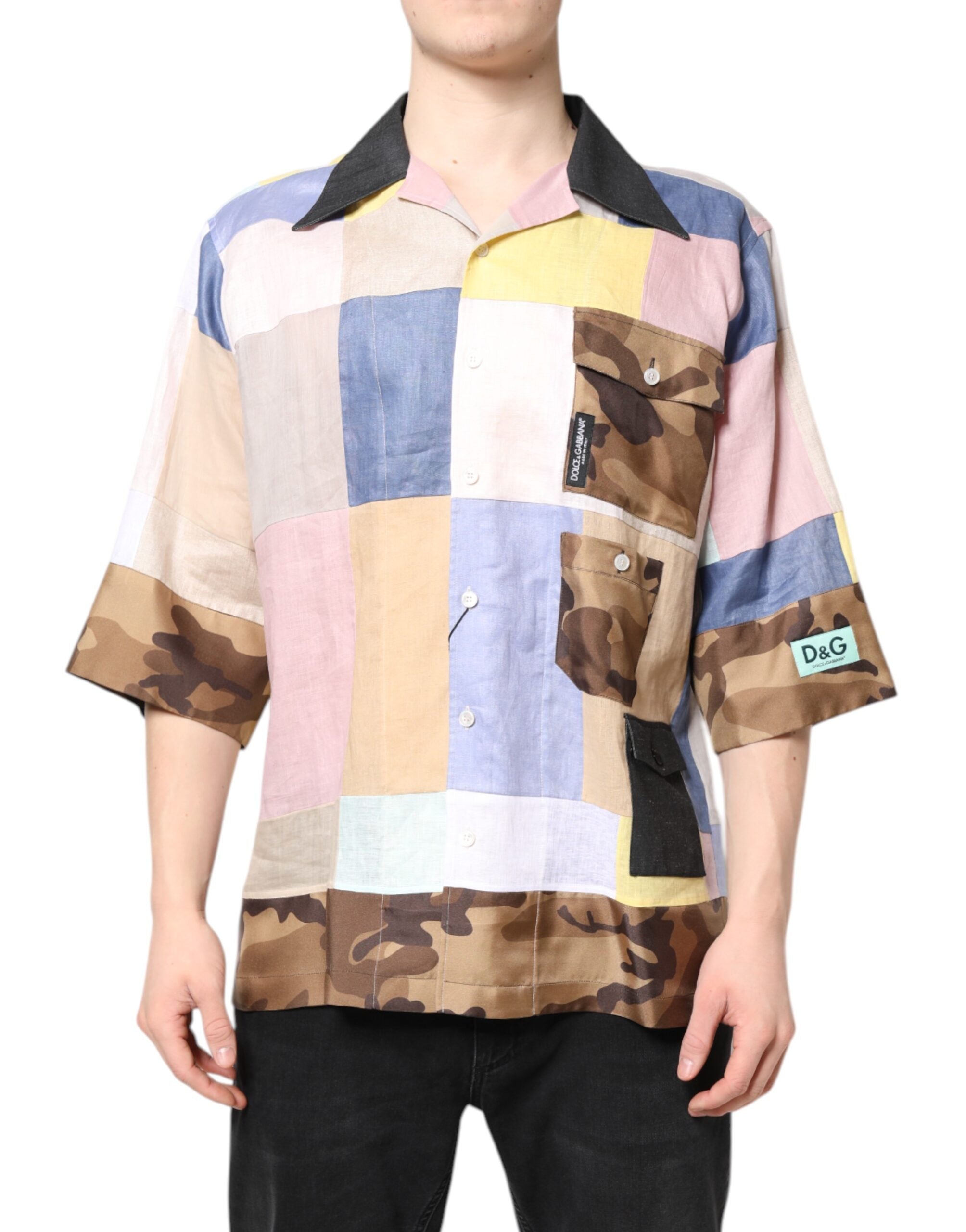 Chemise Dolce & Gabbana patchwork multicolore