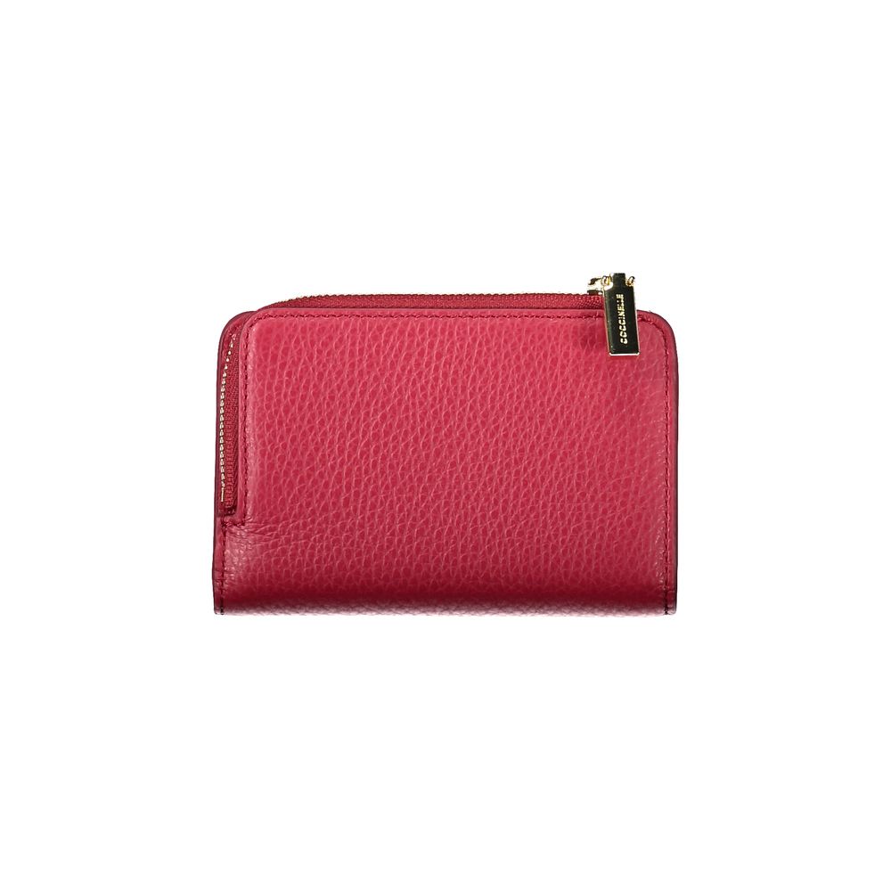 Portefeuille Coccinelle Metallic Soft rouge métallisé