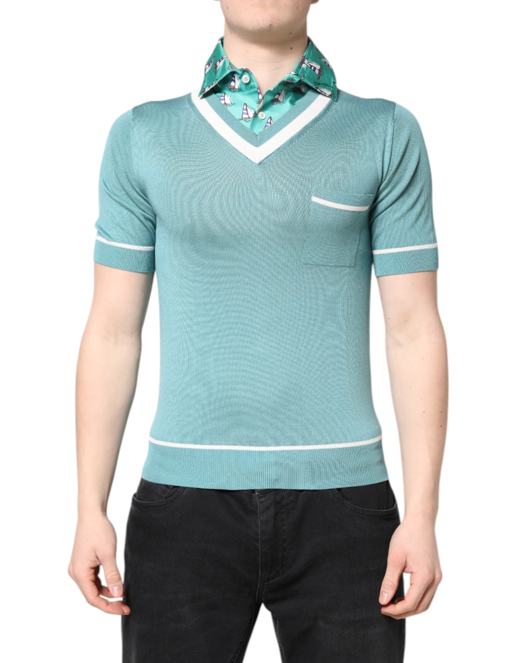 T-shirt Dolce & Gabbana coll tatoué vert
