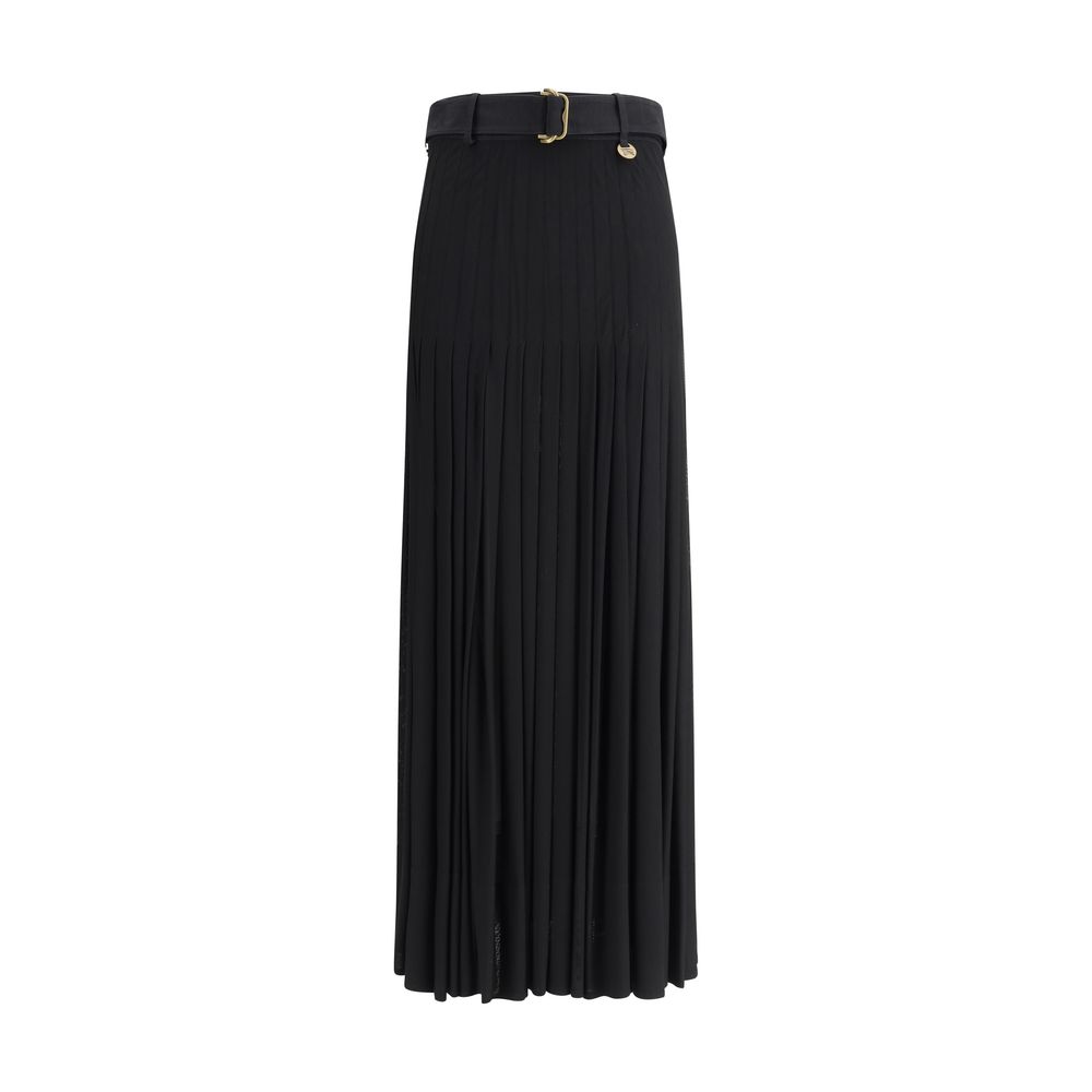Jupe midi Burberry à plis noire