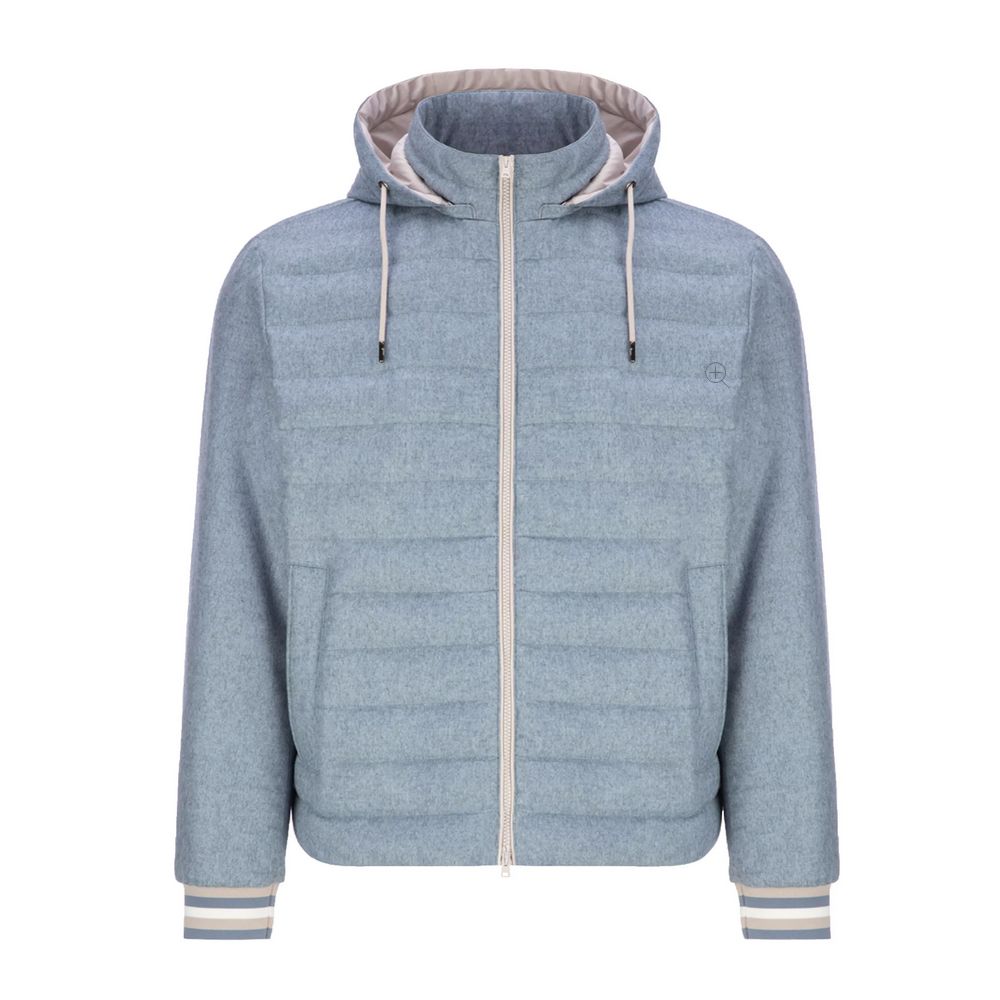 Veste Herno en soie bleue