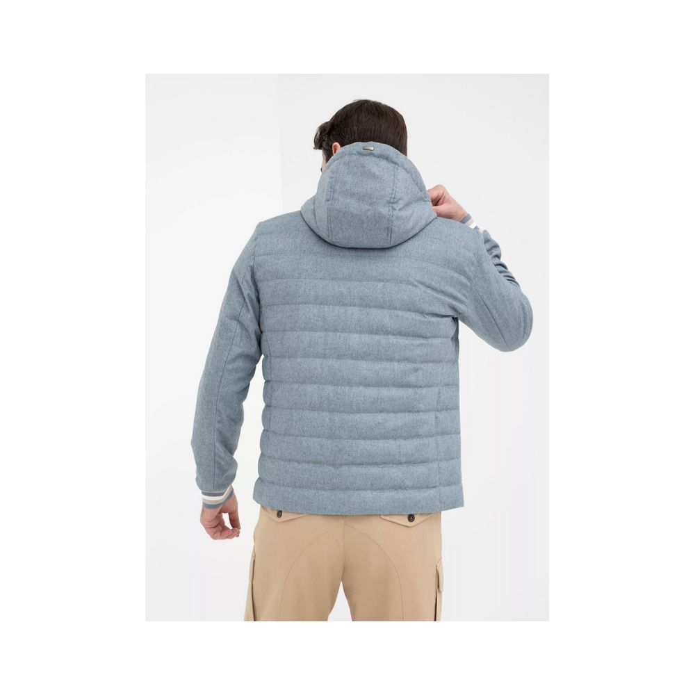 Veste Herno en soie bleue