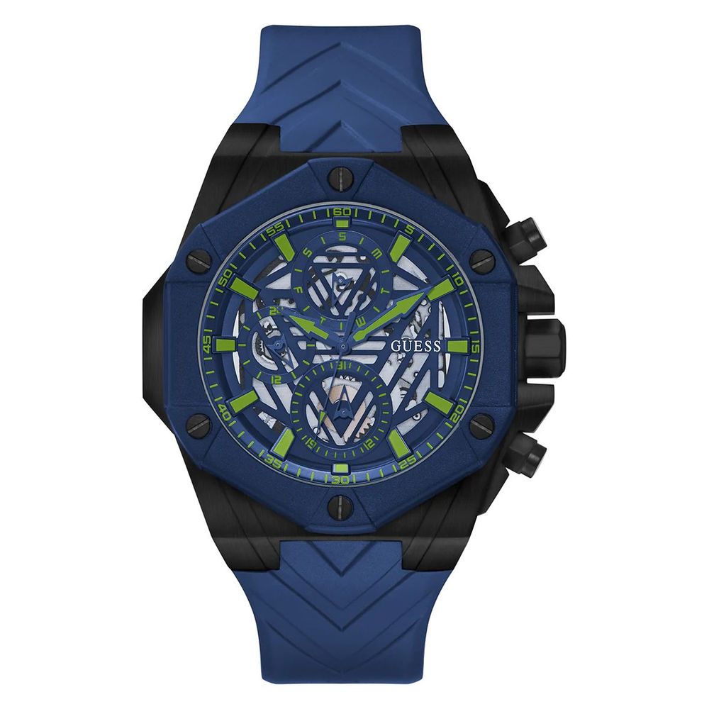 Montre Blue Quartz bleue noire