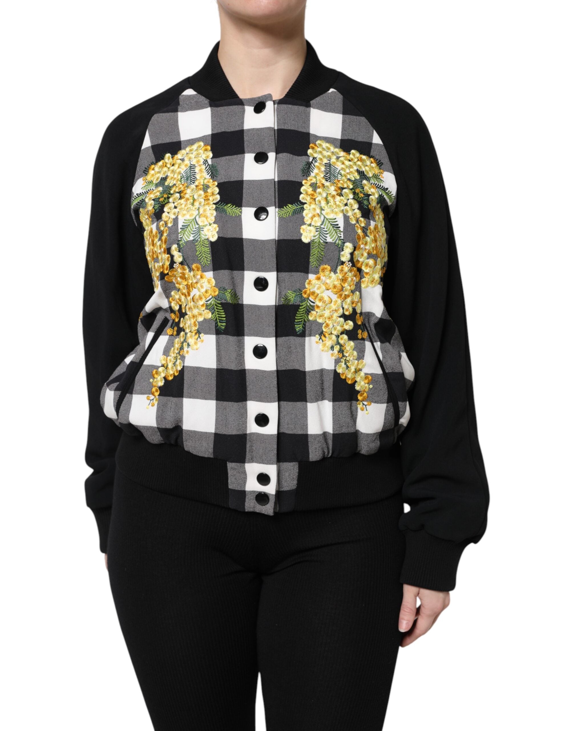 Veste Dolce & Gabbana à carreaux noire et blanche
