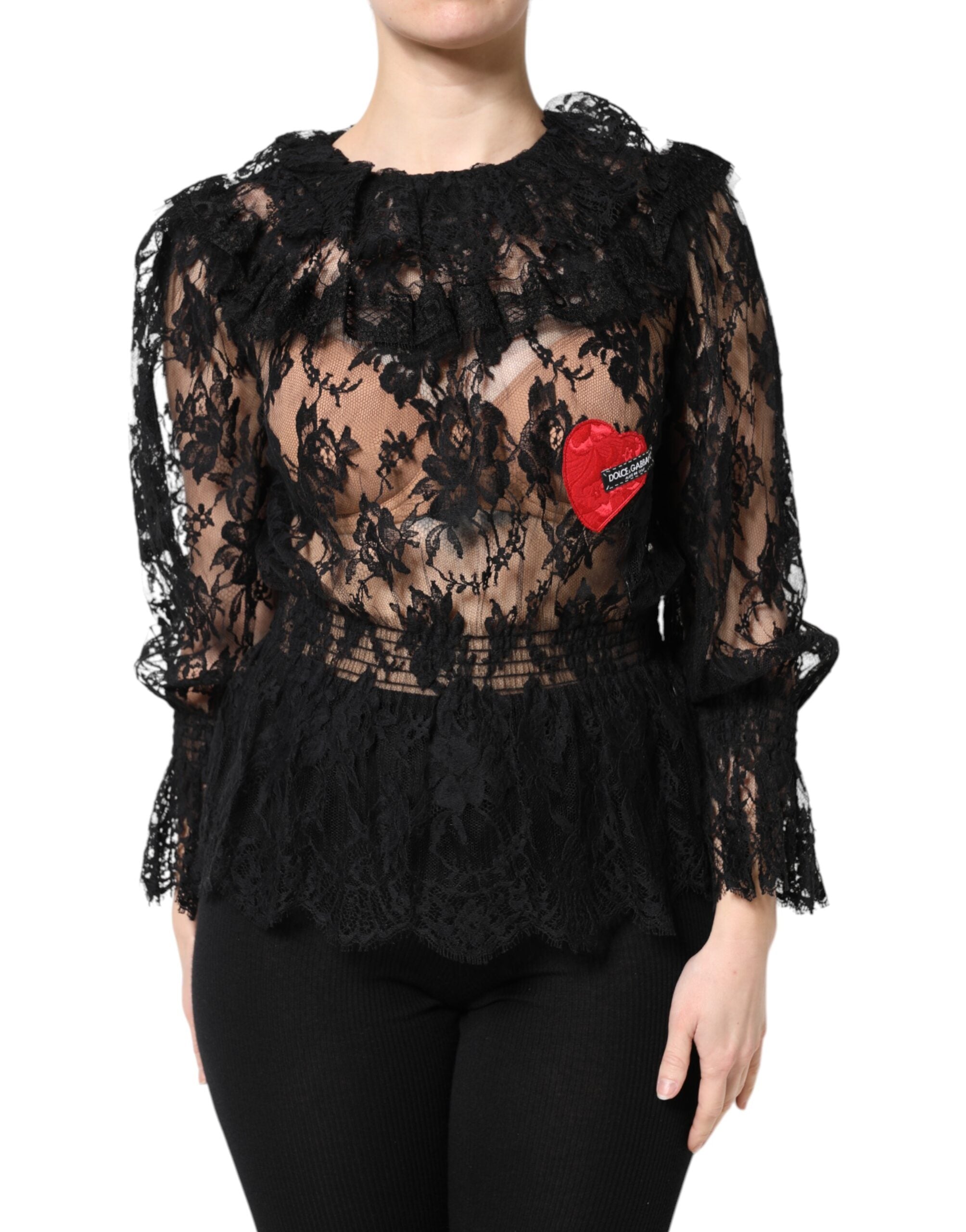 Blouse Dolce & Gabbana florale noire