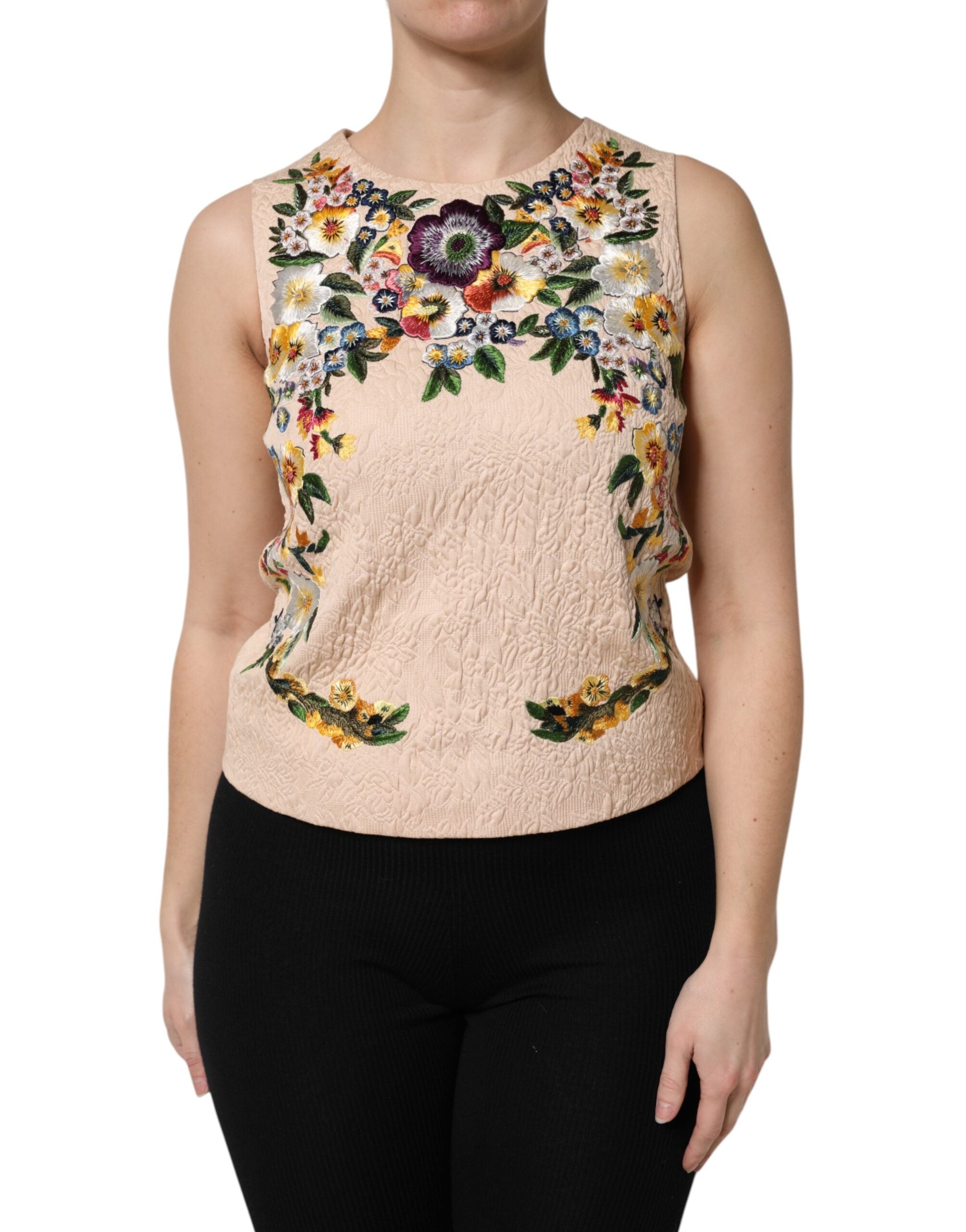 Débardeur Dolce & Gabbana beige floral