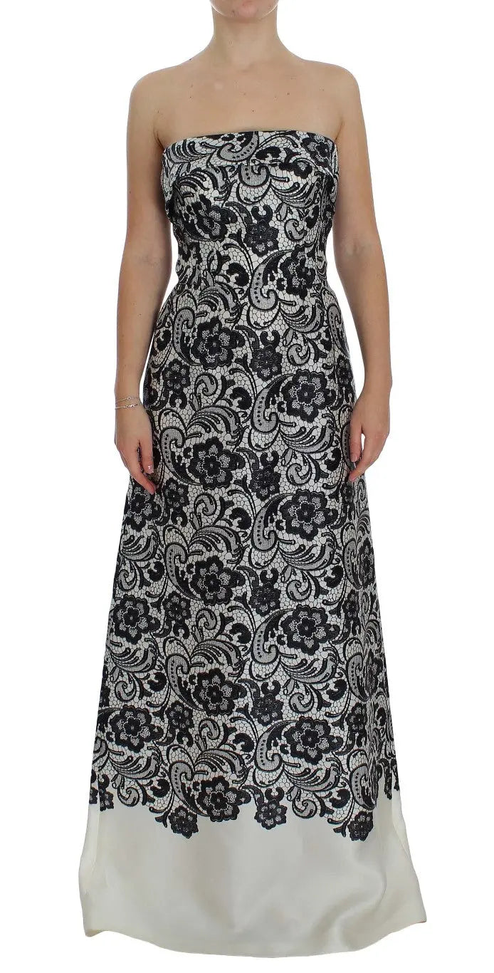 Robe maxi Dolce & Gabbana corset blanche Dolce & Gabbana