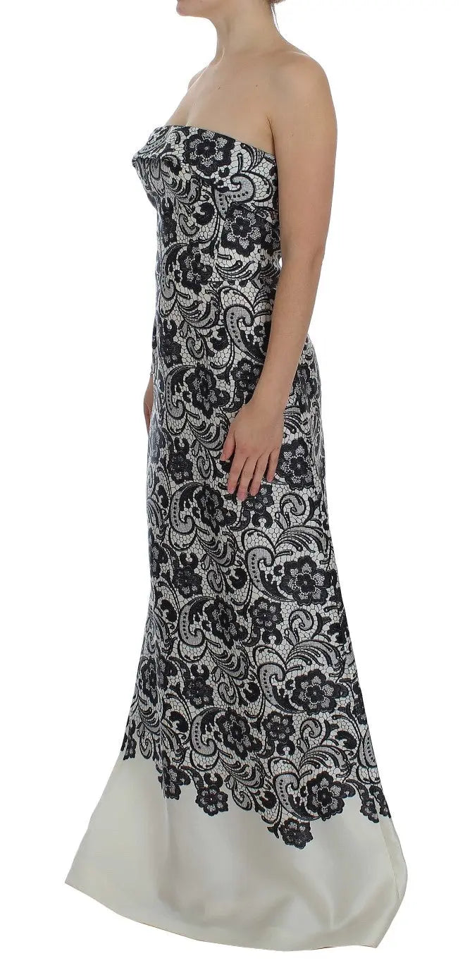 Robe maxi Dolce & Gabbana corset blanche Dolce & Gabbana