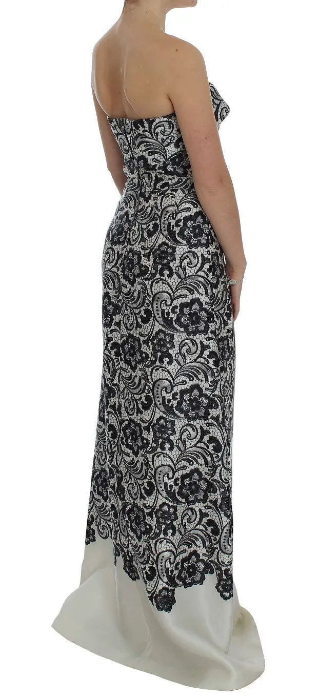 Robe maxi Dolce & Gabbana corset blanche Dolce & Gabbana
