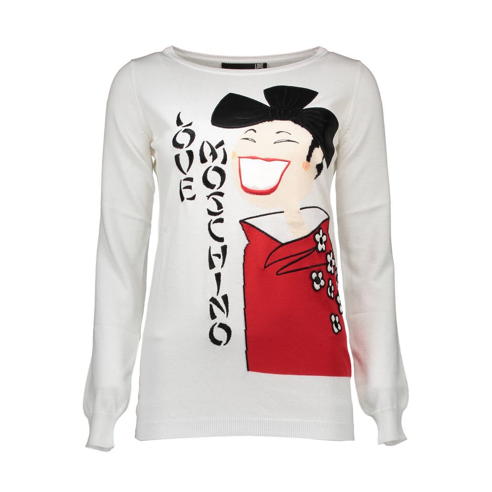Pull Love Moschino blanc