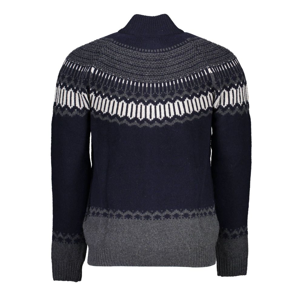 Cardigan Gant à zip bleu