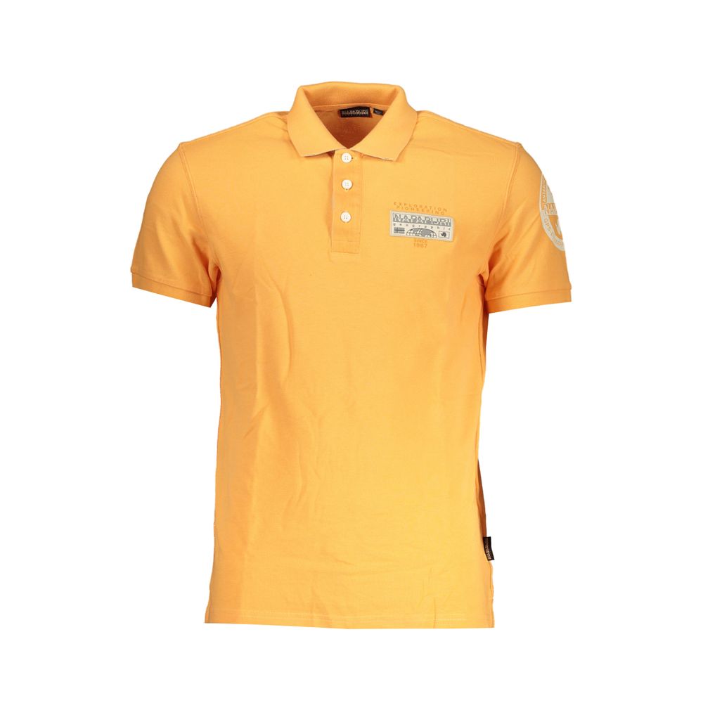 Polo Napapijri orange avec contrastes