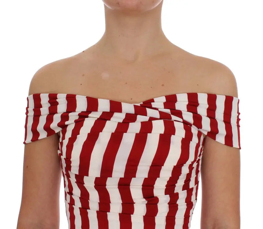 Robe Dolce & Gabbana Bodycon rouge et blanche Dolce & Gabbana