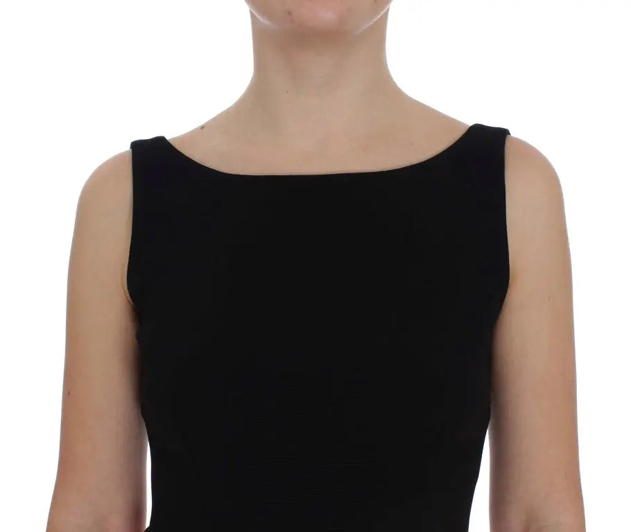 Robe Dolce & Gabbana longue noire à fleurs roses Dolce & Gabbana