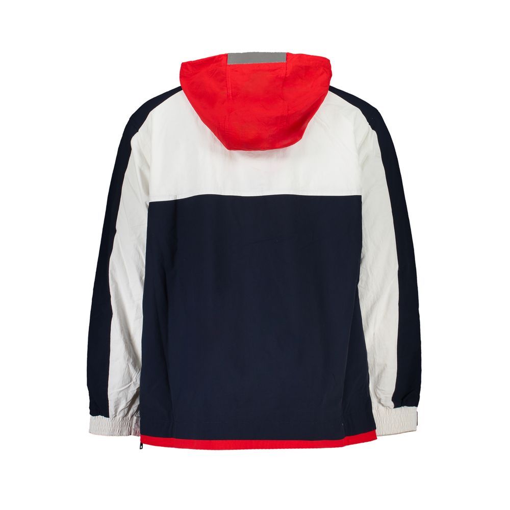 Veste bleue polyamide à capuche