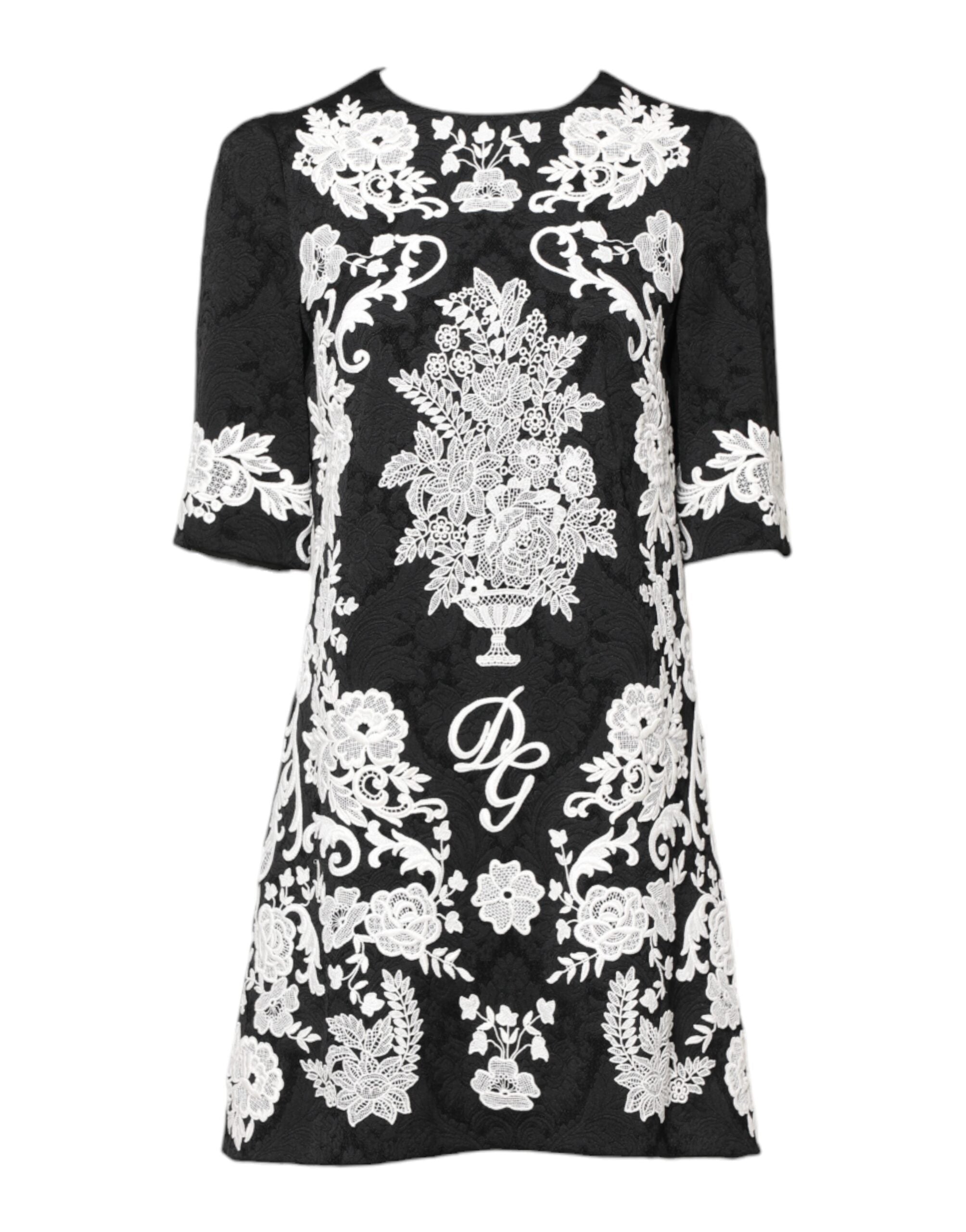 Robe Dolce & Gabbana A-line noir et blanc